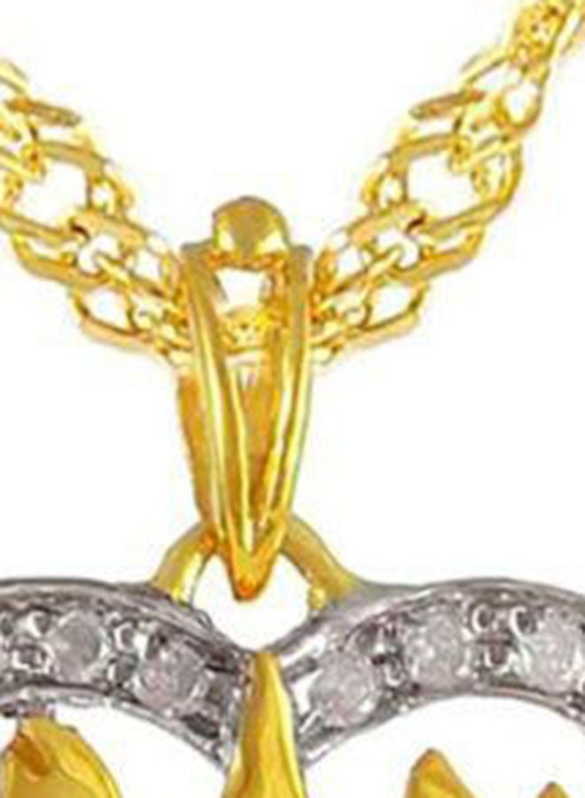 Vera Perla - 18 Karat Gold Diamonds 3D Heart Necklace - Image 1
