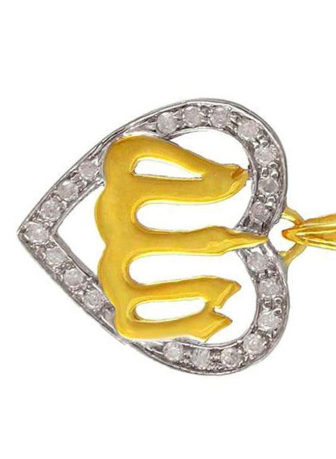 Vera Perla - 18 Karat Gold Diamonds 3D Heart Necklace - Image 1
