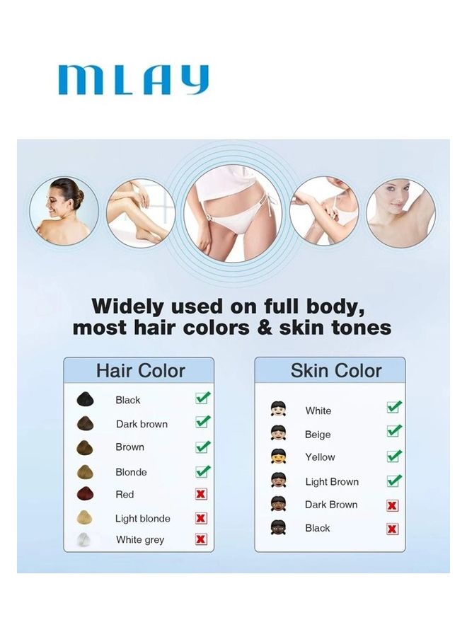 MLAY T4 Ice Compress Laser Hair Removal Device White  - Image 5