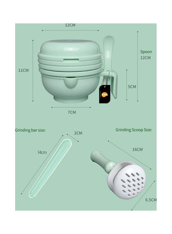 Kidle - Baby Food Supplement Grinding Bowl Manual Food Grinder Puree Scissors Cooking Stick Baby Food Supplement Machine Tool Set - Image 1