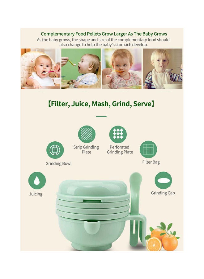Kidle - Baby Food Supplement Grinding Bowl Manual Food Grinder Puree Scissors Cooking Stick Baby Food Supplement Machine Tool Set - Image 1