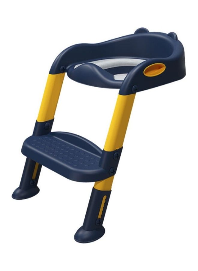 Kidle Children's Plastic Stair Handrail Seat Toilet Ring, Portable Auxiliary Children's Toilet Ladder Blue Pp Pad  - Image 1