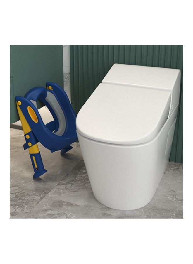 Kidle Children's Plastic Stair Handrail Seat Toilet Ring, Portable Auxiliary Children's Toilet Ladder Blue Pp Pad  - Image 3