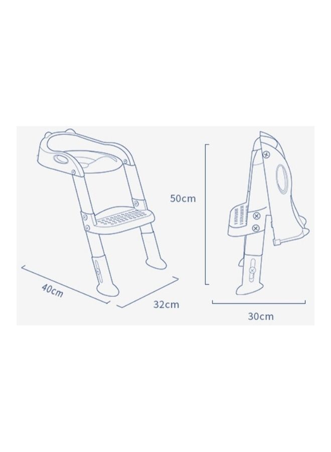 Kidle Children's Plastic Stair Handrail Seat Toilet Ring, Portable Auxiliary Children's Toilet Ladder Blue Pp Pad  - Image 5