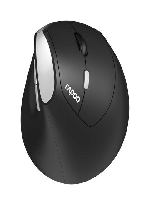 Mouse Ergonomic Design 60° Vertical Angle With 2.4G Wireless Connection And Adjustable 1600 DPI Sensor Sound Silent Click Optional Rapoo Black