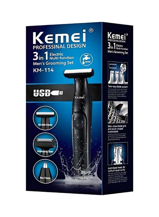 Kemei - Professional Design 3 In 1 Electric Multi Function Men Grooming Set KM-114 - Image 1