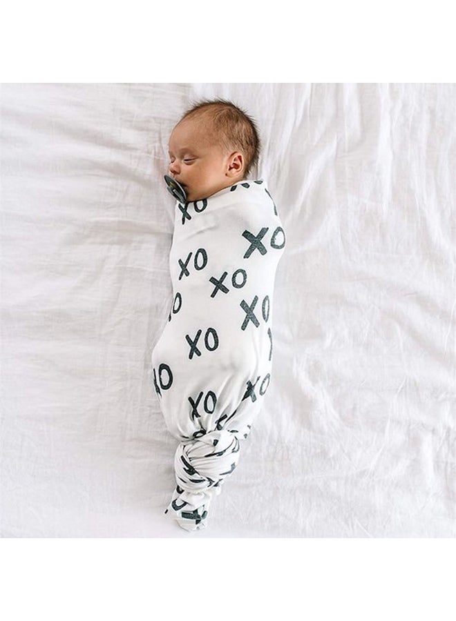 Newborn Floral Print Wrapper And Headband - Image 5