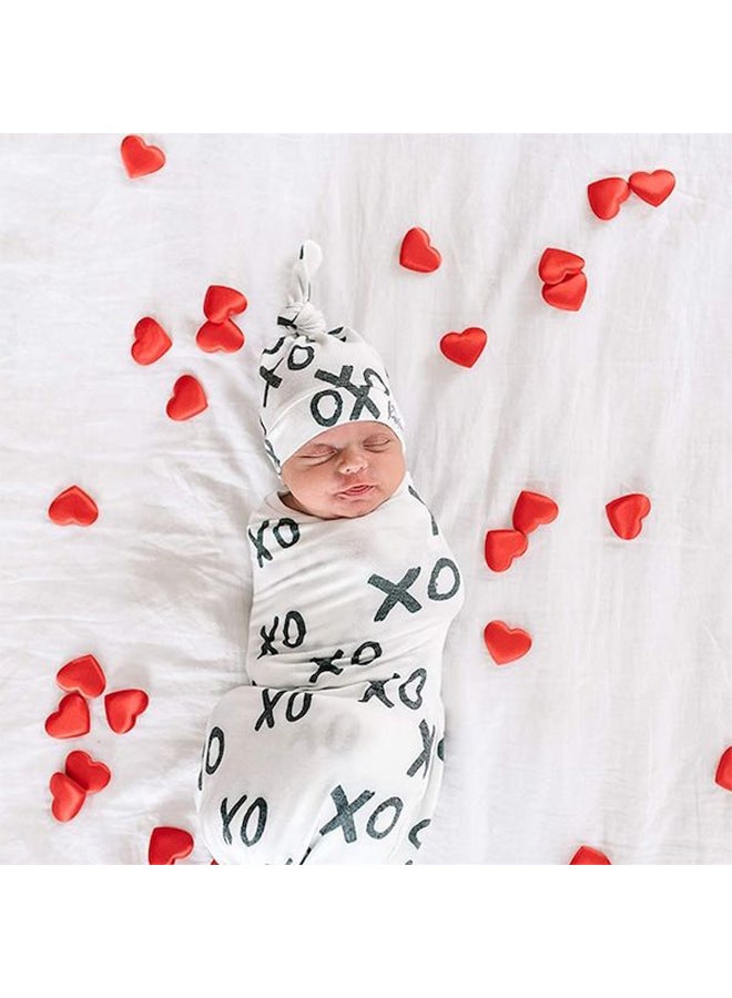 Newborn Floral Print Wrapper And Headband - Image 3