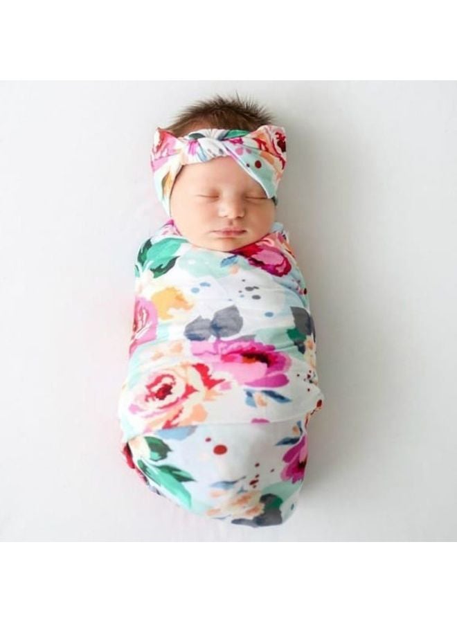 3-Piece Newborn Swaddling Cap And Hairband Kit - Image 3