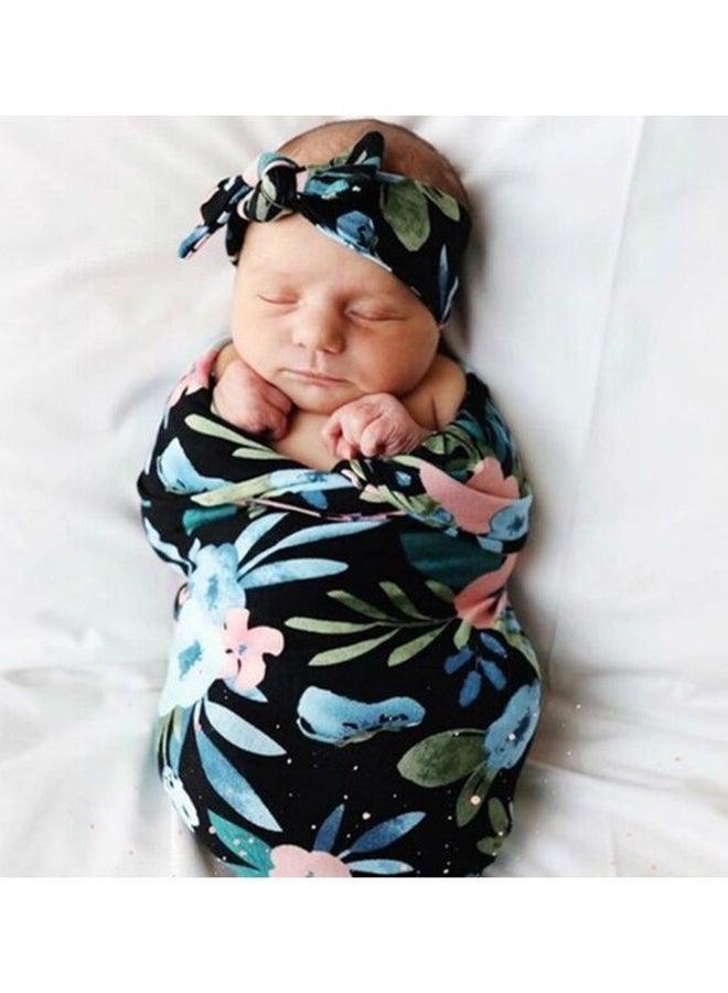 3-Piece Newborn Swaddling Cap And Hairband Kit - Image 5