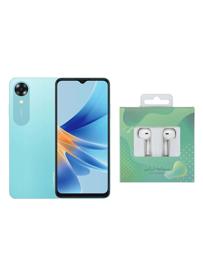 A17K Dual SIM Blue 3GB RAM 64GB 4G LTE - Middle East Version With Earphone