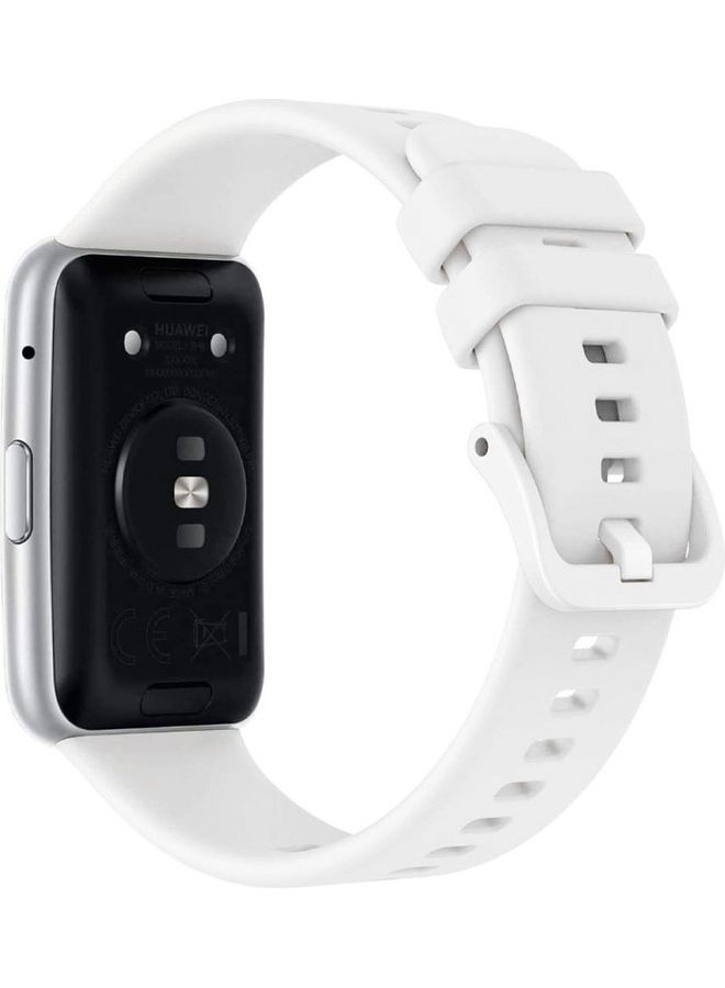 MARGOUN - Adjustable Silicone Sport Watch Bands Replacement Wristband Compatible With Huawei Watch Fit 2 White - Image 1