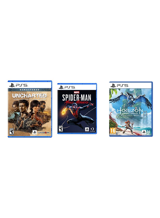 EA - Uncharted Legacy Of Thieves Collection Ps5 + Marvel'S SpiderMan Miles Morales + Horizon forbidden PS5 - action_shooter - xbox_360 - Image 1