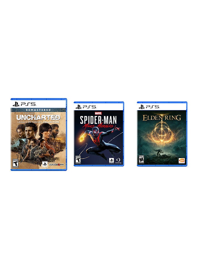 EA Uncharted Legacy Of Thieves Collection Ps5 + Marvel'S SpiderMan Miles Morales PS5 + Elden Ring PS5 - pc_games  - Image 1