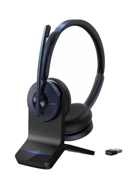 Power Conference H700 On-Ear Bluetooth Headset With Microphone Black/Blue
