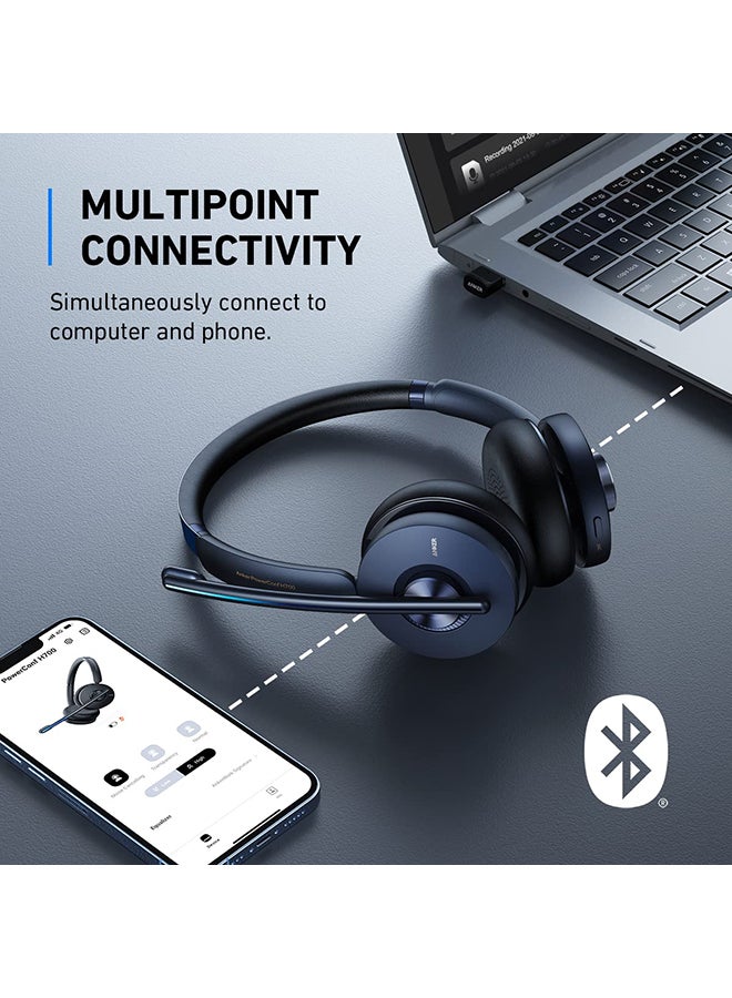 Anker Power Conference H700 On-Ear Bluetooth Headset With Microphone Black/Blue  - Image 4