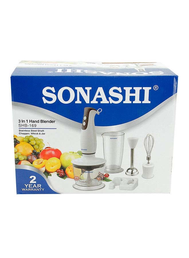 3 in 1 Hand Blender Set 3 SHB-169 White