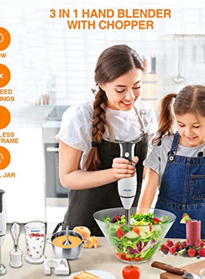 3 in 1 Hand Blender Set 3 SHB-169 White