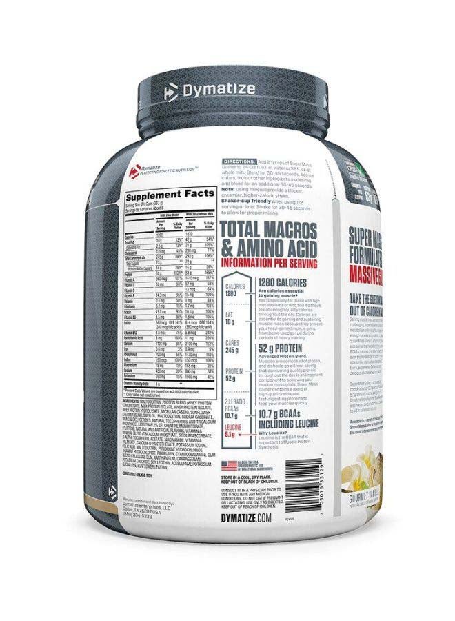 Dymatize - Super Mass Gainer Gourmet Vanilla 6Lb 2.7Kg - Image 1