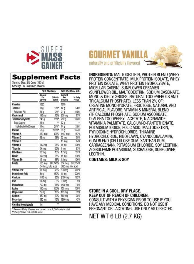 Dymatize - Super Mass Gainer Gourmet Vanilla 6Lb 2.7Kg - Image 1