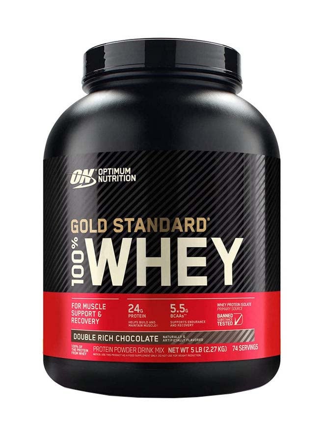 Optimum Nutrition Gold Standard 100 Percent Whey Protein - Double Rich Chocolate - 2.27 Kg - Image 1