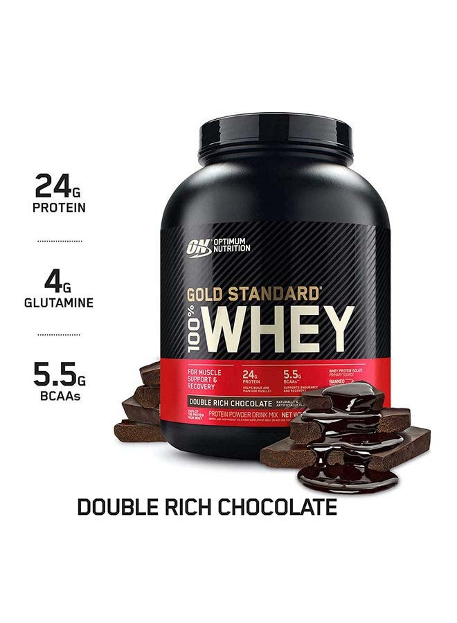 Optimum Nutrition Gold Standard 100 Percent Whey Protein - Double Rich Chocolate - 2.27 Kg - Image 2