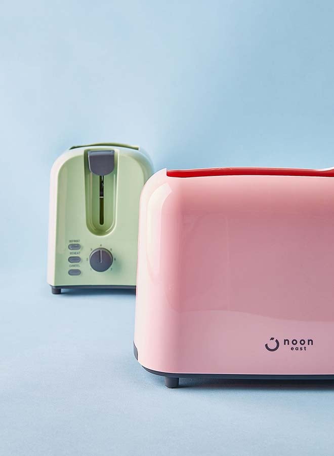 Noon East - Bread Toaster - For 2 Slice- 700 W With Defrost Function- Pink 700.0 W TA01105 Pink - Image 1
