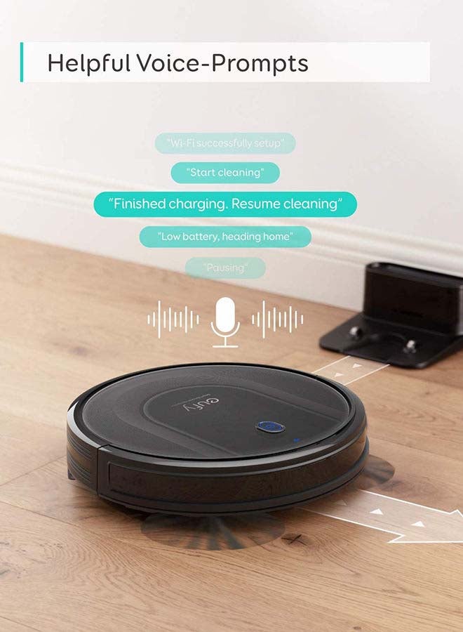 eufy - RoboVac G10 Hybrid, Robot Vacuum Cleaner, Smart Dynamic Navigation, 2-in-1 sweep and mop, Wi-Fi, Super-Slim, 2000Pa Strong Suction, Quiet, Self-Charging Robotic Vacuum, For Hard Floors Only 0.45 L 40 W T2150211 Black - Image 1