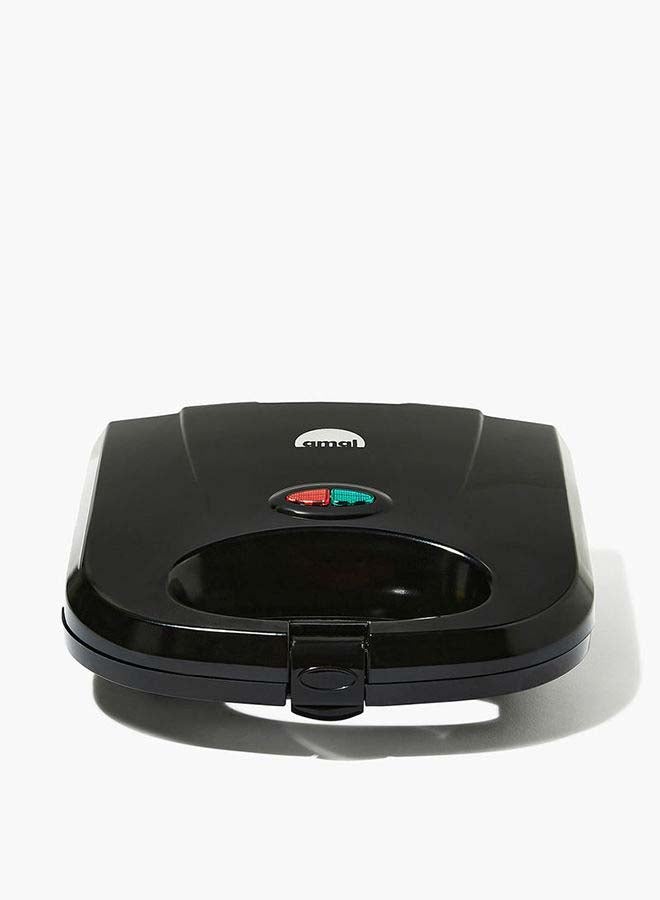 Amal - Electric Waffle Making Machine  750 W For 2 Slice Grill- Black 750.0 W HY-902 Black Black - Image 1