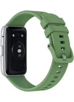 MARGOUN Adjustable Silicone Sport Watch Bands Replacement Wristband Compatible With Huawei Watch Fit 2 Light Green  - Image 2