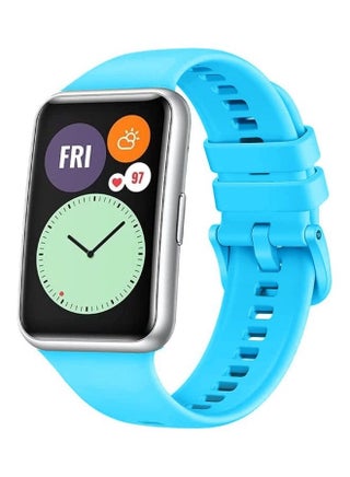 Adjustable Silicone Sport Watch Bands Replacement Wristband Compatible With Huawei Watch Fit 2 Blue - v1666672331/N53360549A_1