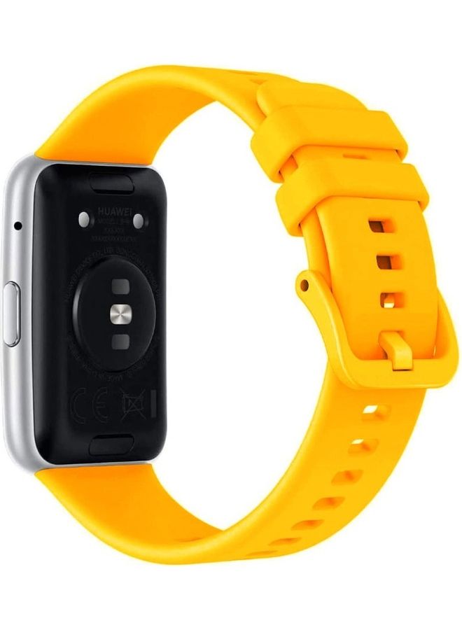 MARGOUN Adjustable Silicone Sport Watch Bands Replacement Wristband Compatible With Huawei Watch Fit 2 Strap Bright Yellow - Image 2