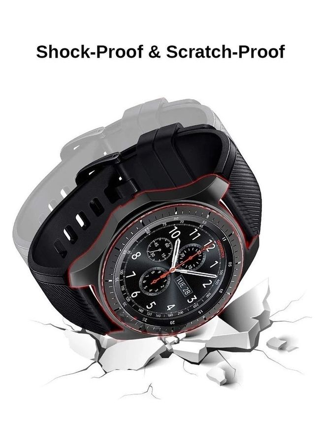 MARGOUN Samsung Gear S3 Classic and Frontier Case 46mm / Galaxy Watch 46mm Case Soft TPU Bumper Shockproof Protective Cover Black - Image 3