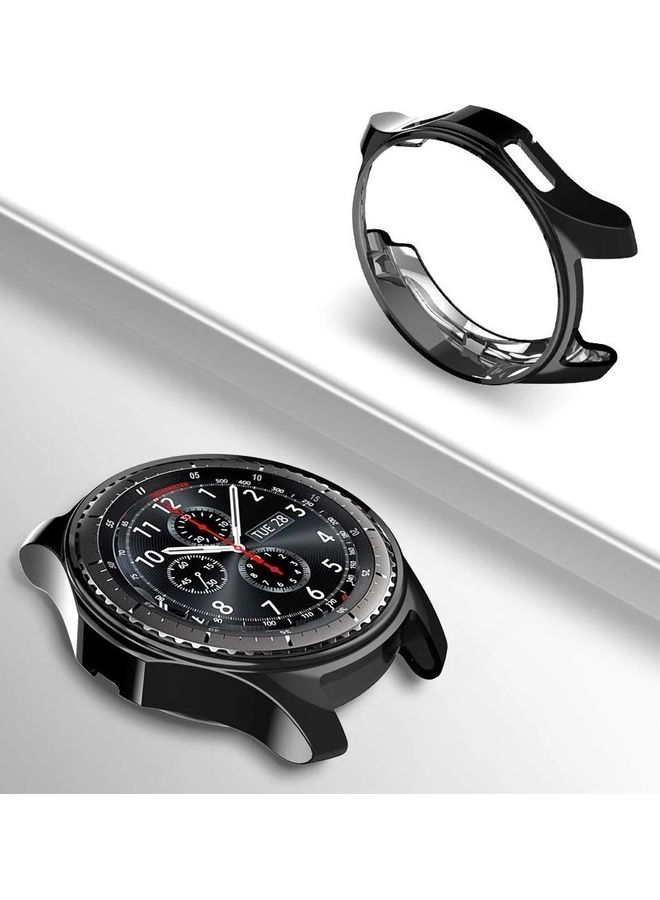 MARGOUN Samsung Gear S3 Classic and Frontier Case 46mm / Galaxy Watch 46mm Case Soft TPU Bumper Shockproof Protective Cover Black - Image 5