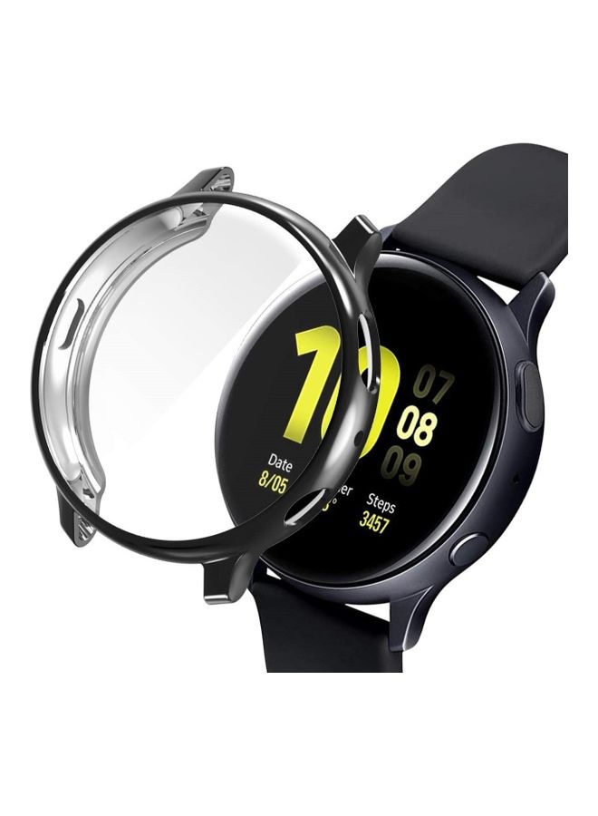 MARGOUN Samsung Galaxy Watch Active/Active 2 Case (40mm) Soft TPU Bumper Anti-Scratch Flexible Cover Guard All-Around Protection Black - Image 1