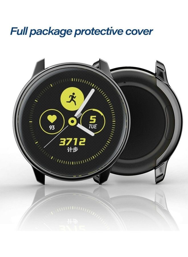 MARGOUN Samsung Galaxy Watch Active/Active 2 Case (40mm) Soft TPU Bumper Anti-Scratch Flexible Cover Guard All-Around Protection Black - Image 3