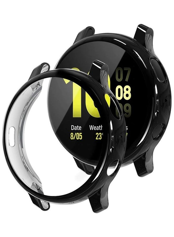 MARGOUN Samsung Galaxy Watch Active/Active 2 Case (40mm) Soft TPU Bumper Anti-Scratch Flexible Cover Guard All-Around Protection Black - Image 5