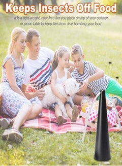 Generic Fly Repellent Fan Pest Control Keeps Insects/Mosquito/Fly/Bug Away from Your Food Black  - Image 2