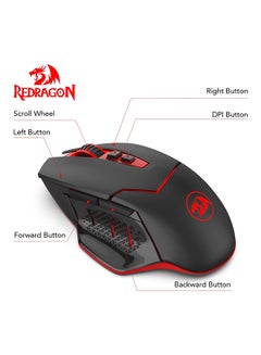REDRAGON M690 Wireless Gaming Mouse with DPI Shifting, 2 Side Buttons, 4800 DPI, Ergonomic Design, 7 Buttons  - Image 3