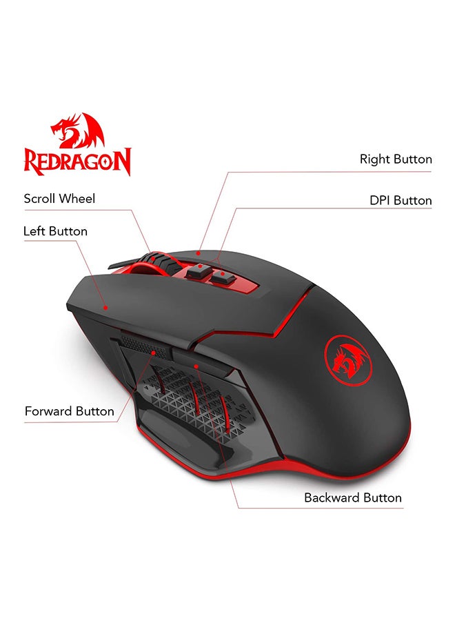 ريدراجون - ماوس ألعاب لاسلكي Redragon M690-1 مع خاصية DPI Shifting، زرين جانبيين، 4800 نقطة في البوصة، تصميم مريح، 7 أزرار - Image 1