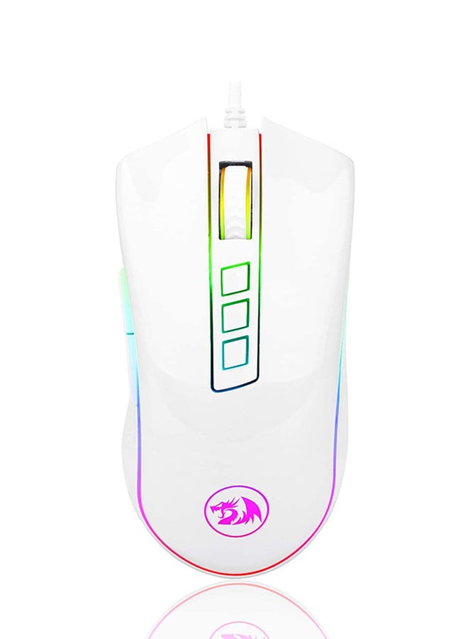 REDRAGON - Redragon M711 Cobra Gaming Mouse with 16.8 Million RGB Color Backlit, 10,000 DPI Adjustable, Comfortable Grip, 7 Programmable Buttons, White - Image 1