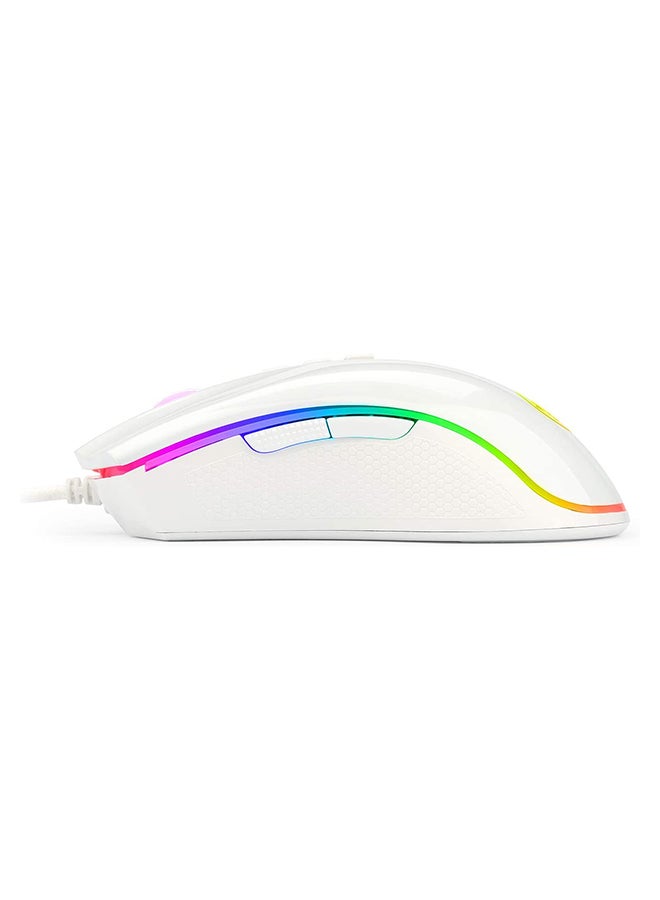REDRAGON - Redragon M711 Cobra Gaming Mouse with 16.8 Million RGB Color Backlit, 10,000 DPI Adjustable, Comfortable Grip, 7 Programmable Buttons, White - Image 1