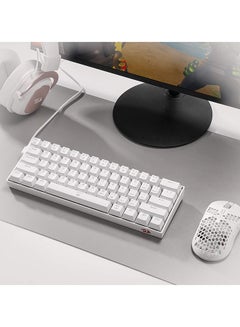 Redragon K630 Dragonborn 60% Wired RGB Gaming Keyboard - Red Switch - 61 Keys Compact Mechanical Keyboard with Linear Red Switch, Pro Driver Support, White - v1666686187/N53336341A_2