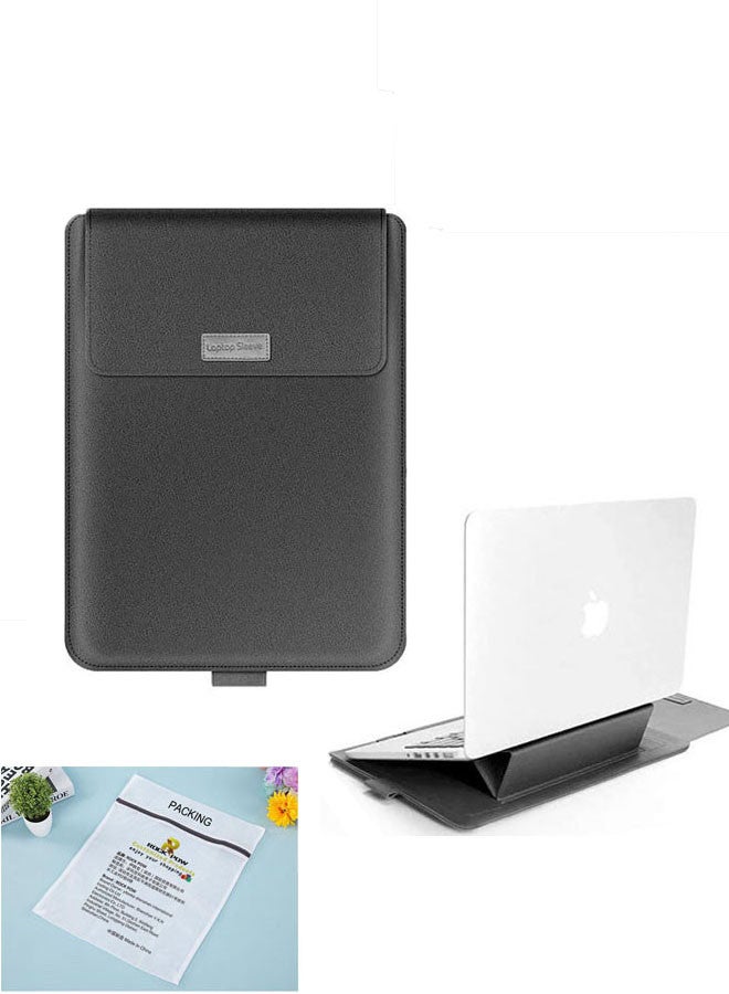 Rock Pow Laptop Bag/Sleeve Case (13/14-Inches) Compatible With 3in1(Laptop Stand,Mouse pad) MacBook Pro Notebook Black  - Image 1