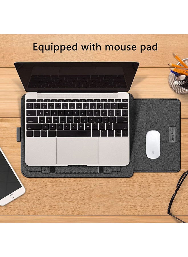 Rock Pow Laptop Bag/Sleeve Case (13/14-Inches) Compatible With 3in1(Laptop Stand,Mouse pad) MacBook Pro Notebook Black  - Image 2
