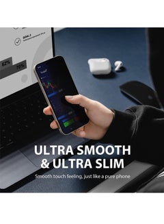 Rock Pow Privacy Matte Tempered Glass Compatible with iPhone 14 Pro Anti-Glare Anti-Spy Screen Protector Film Suit for iPhone 14 Pro 6.1 inch Full Coverage Anti-Peeping 9H Hardness Clear  - Image 4