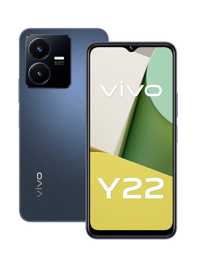 vivo - Y22 Dual SimStarlit Blue 4GB RAM 64GB 4G LTE With Backpack - Image 1