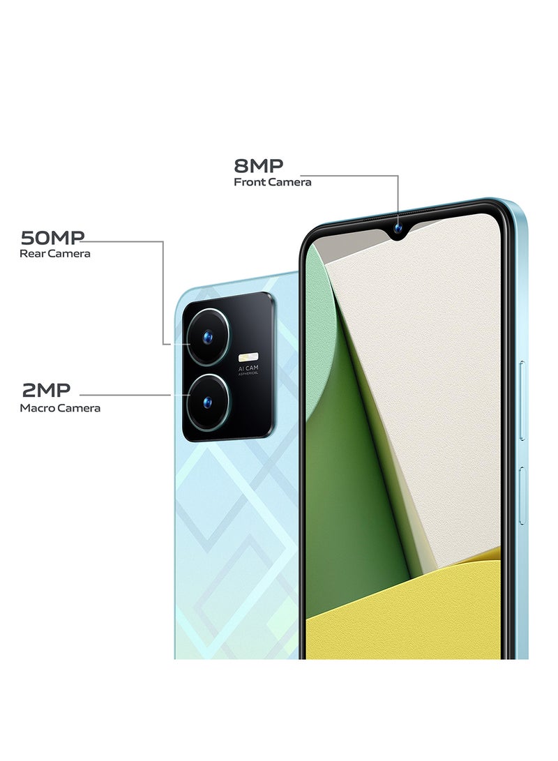 vivo - Y22 Dual Sim Metaverse Green 4GB RAM 64GB 4G LTE - Image 1