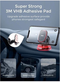 JOYROOM Magnetic Mount Phone Car Holder 6 Super Strong Magnets Dashboard Universal 360° Rotation Fit For All Android Mobiles iPhone Samsung Etc Black  - Image 4