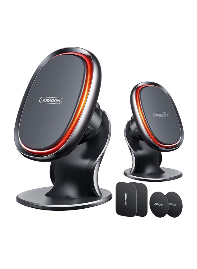 JOYROOM Magnetic Mount Phone Car Holder 6 Super Strong Magnets Dashboard Universal 360° Rotation Fit For All Android Mobiles iPhone Samsung Etc Black  - Image 2